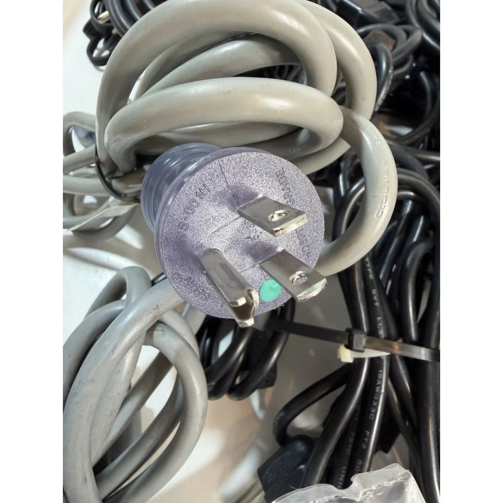 Lot of 45 3-Prong Standard PC Computer Monitor AC Power Cord Cable various size